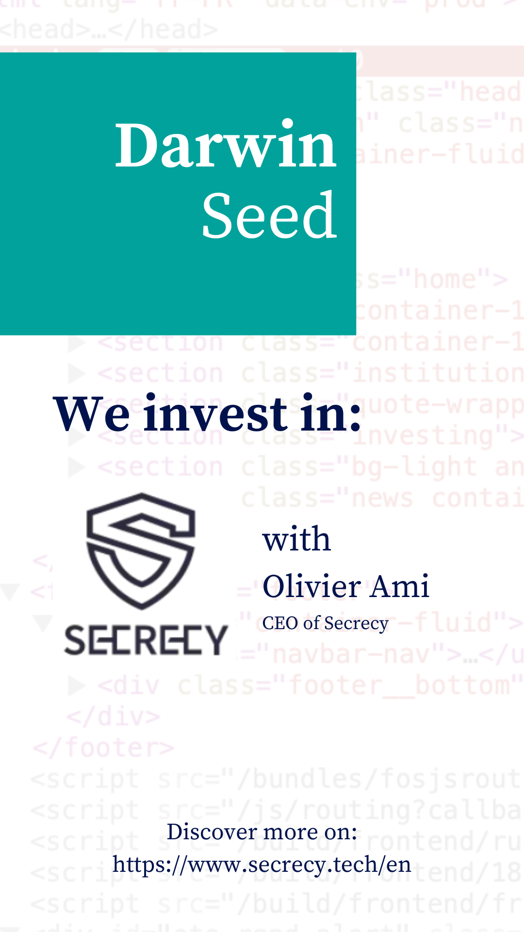 News - Darwin Seed: we invest in Secrecy